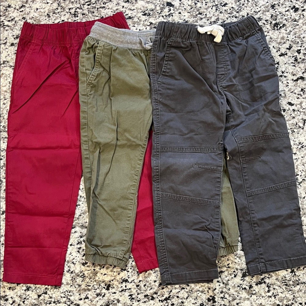 Jumping Beans Kids Sweatpants Set - Red, Green, and Gray
